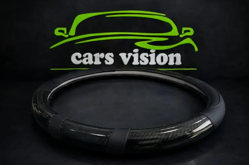 COUVRE VOLANT NOIR FIFRE CARBONE 