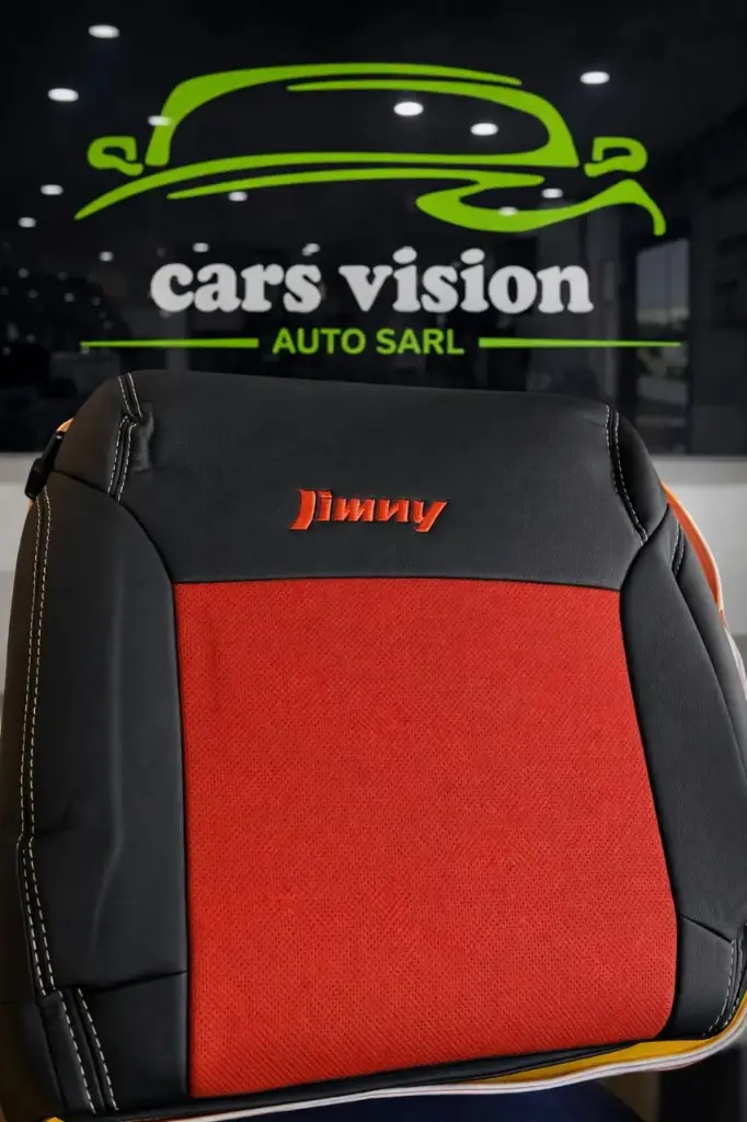 HOUSSE DE SIEGE JIMMY NOIR ROUGE 