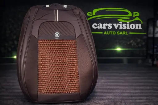 [HOUSS-0021] HOUSSE DE SIEGE PARIS TISSE MARRON 