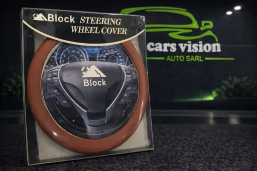 COUVRE VOLANT BLOCK MARRON